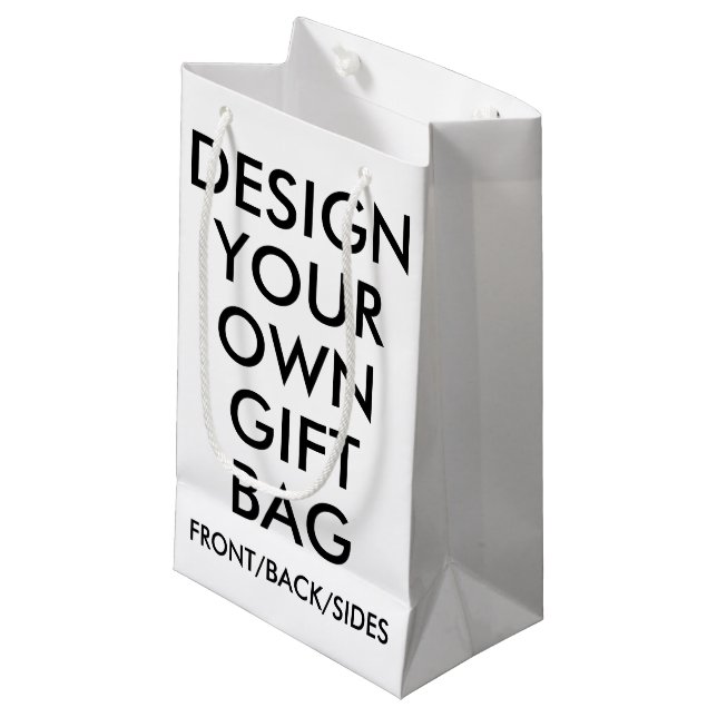Design Your Own Small 10" High Gift Bag (Front Angled)