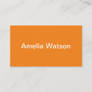 Design Your Own Solid Orange Business Card