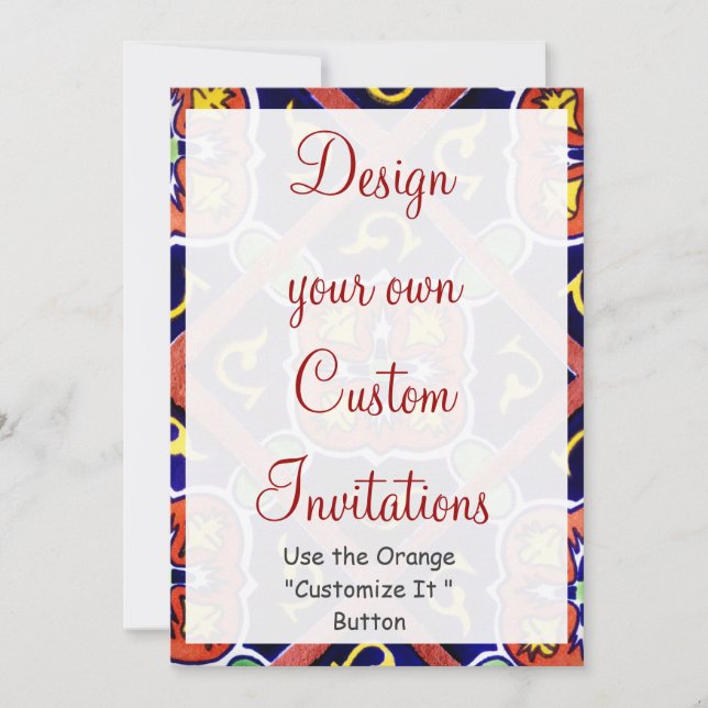 Design your Own Southwestern Invitations Templates (Front)