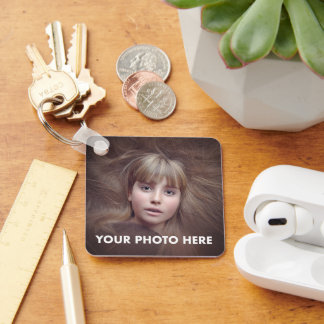 Design Your Own SQUARE ALUMINUM PHOTO KEYCHAIN