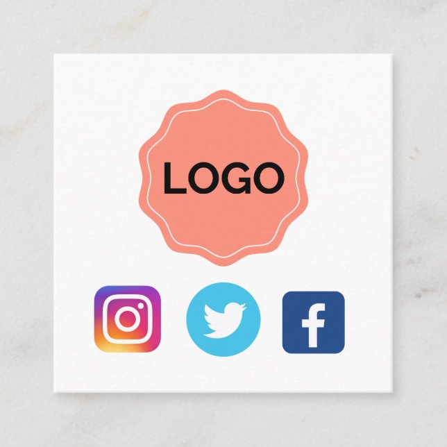 Design your own square business card (Front)