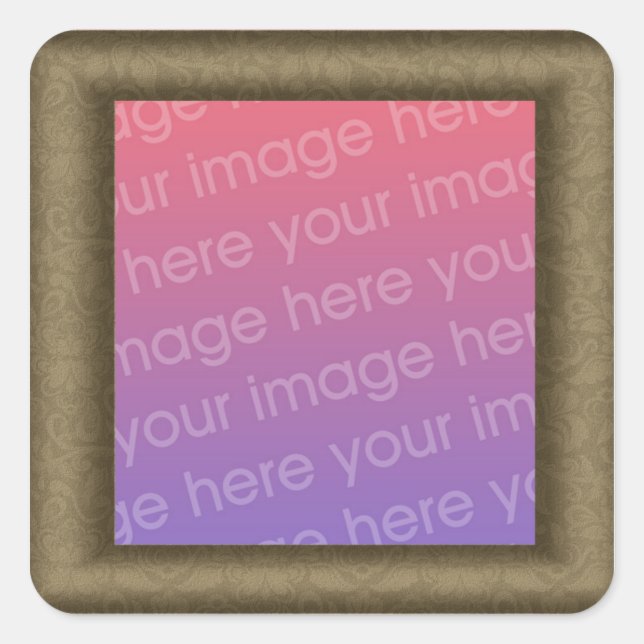 Design Your Own Square Sticker (Front)