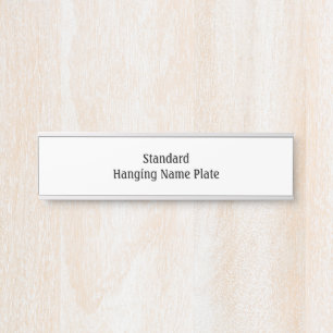 Design Your Own Standard Silver Hanging Name Plate