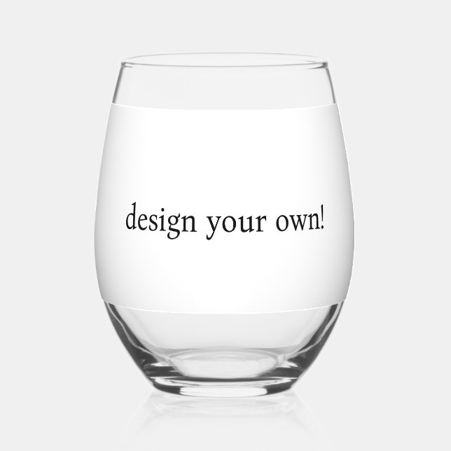 design your own stemless wine glass (Front)