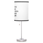 Design Your Own Table Lamp