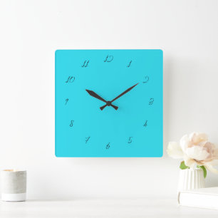 Design Your Own Teal Clock Custom Colours and Font