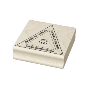 Design Your Own Templete Triangle Rubber Stamp