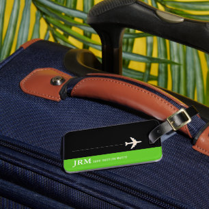 Design your own travel green luggage tag