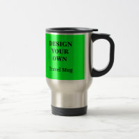 Design Your Own Travel Mug - Green and Silver