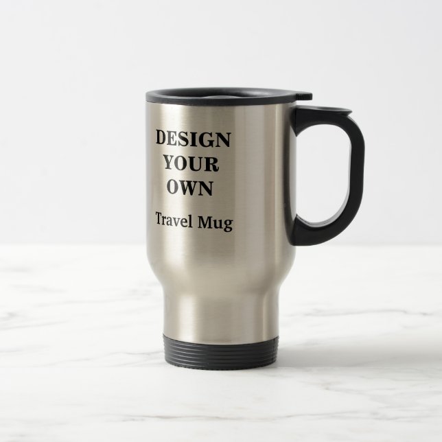 Design Your Own Travel Mug - Silver (Right)