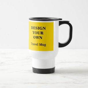 Design Your Own Travel Mug - Yellow and White