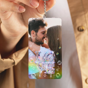 Design Your Own Unique Fun Photo Bubble Key Ring