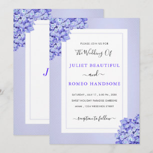 Design Your Own Violet Wedding Invitation Template