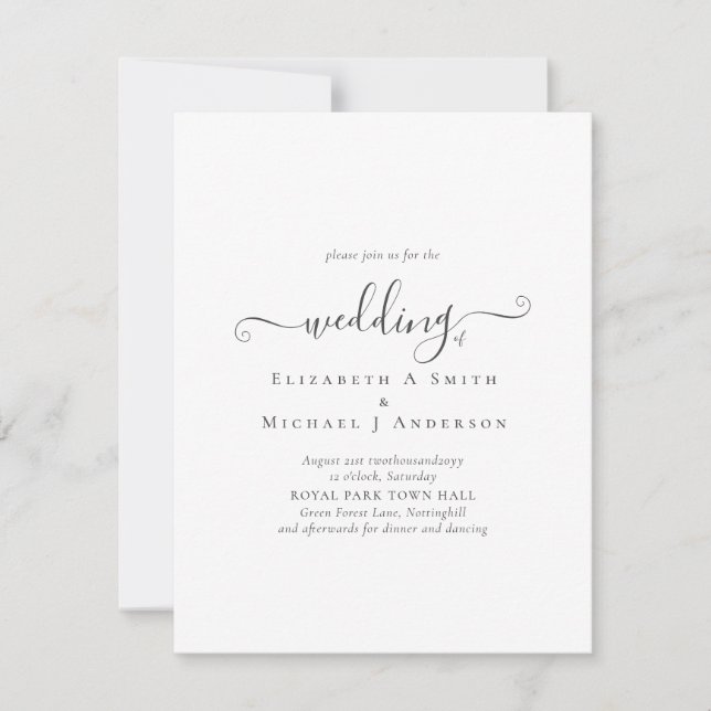 Design Your Own Wedding Invitation Add Graphics    (Front)