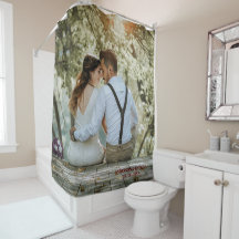 Design Your Own Wedding Photo Shower Curtain