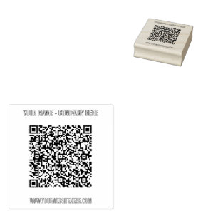 Design Your Own with QR Code Rubber Stamp Template