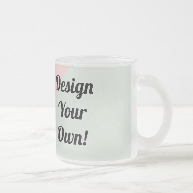 Design Your Personalised Custom Gift Frosted Glass Coffee Mug (Right)