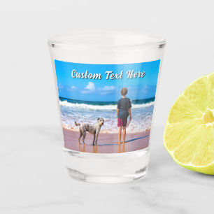 Design Your Pet Photo Shot Glass Personalised Text