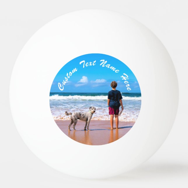 Design Your Photo Ping Pong Ball Gift Custom Text (Front)