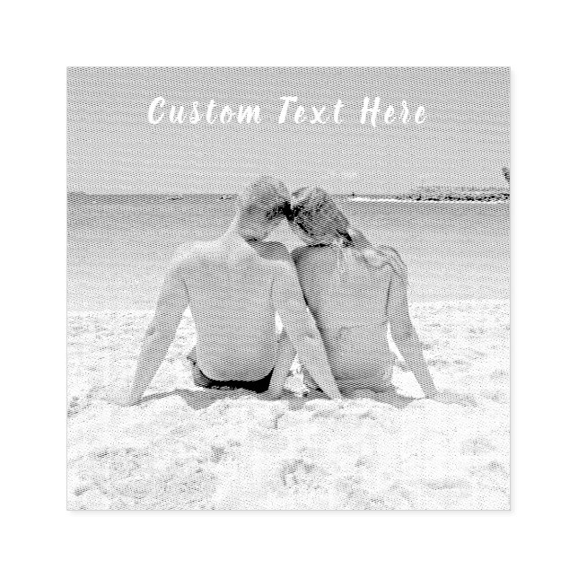 Design Your Photo Rubber Stamp with Custom Text (Imprint)