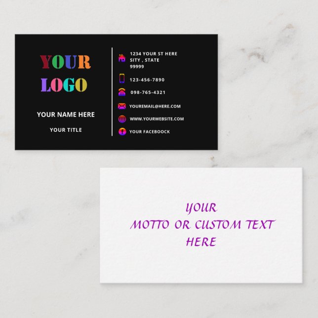 Design Your Promotional Business Cards Example (Front/Back)