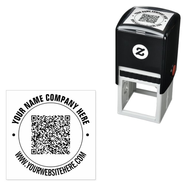 Design Your QR Code and Text Round Stamp Example (In Situ)