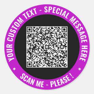 Design Your QR Code Custom Text and Colour Sticker