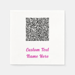Design Your QR Code Custom Text Napkins Example