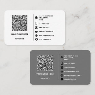 Design Your QR Code Info Business Cards Example