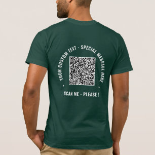 Design Your QR Code T-Shirt Personalised Text Info