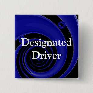 Designated Driver 15 Cm Square Badge