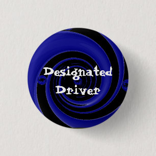 Designated Driver 3 Cm Round Badge