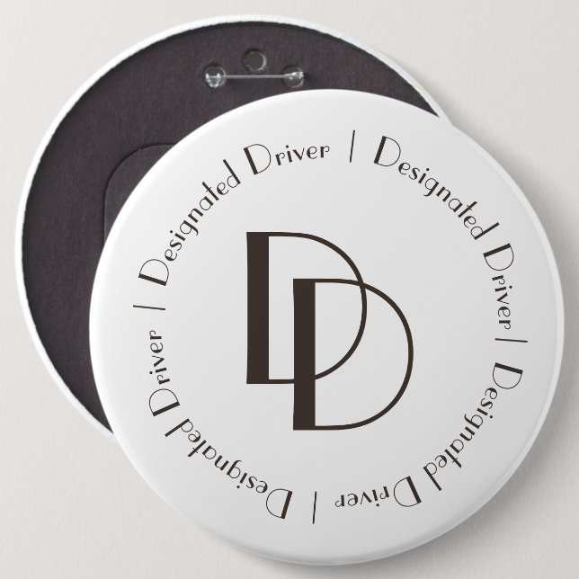 Designated Driver | 6 Cm Round Badge (Front & Back)