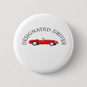 Designated Driver 6 Cm Round Badge