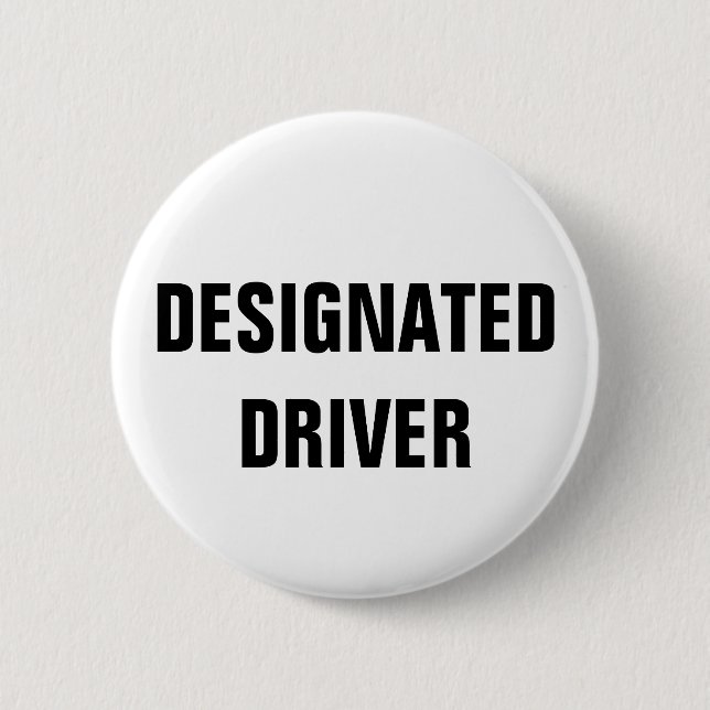 designated driver badge button plain (Front)