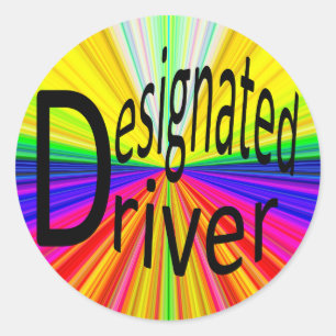 Designated Driver Classic Round Sticker