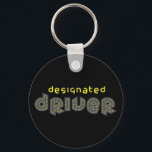 Designated Driver Key Ring<br><div class="desc">Don't drink and drive. Have a designated driver!  Or be one,  with a stylish keychain. The word "driver" is designed to look like roads. You can change the background colour if you wish. This design in on many other fun items in my shop.</div>