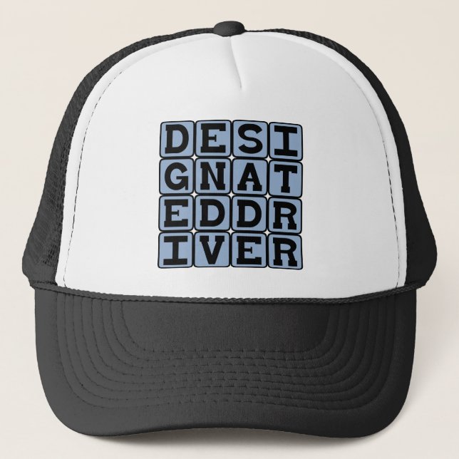 Designated Driver, Responsible Party Animal Trucker Hat (Front)