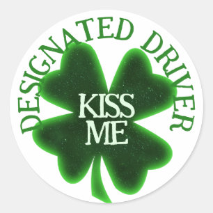 Designated Driver St. Patrick's Day Classic Round Sticker