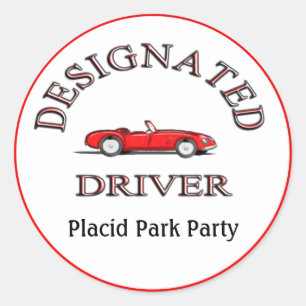 Designated Driver Stickers Personalised Stickers