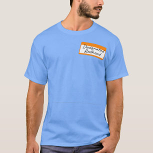Designated Redhead Hello My Name Is Sticker T-Shirt