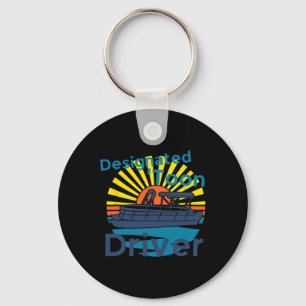 Designated toon Driver Pontoon Boating Summer Lake Key Ring