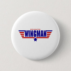 Designated Wingman 6 Cm Round Badge