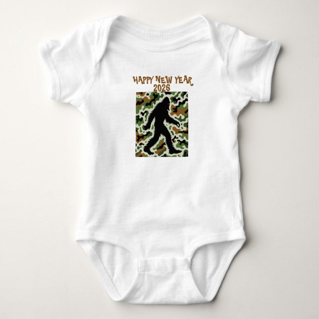 Designed by Bigfoot Sasquatch, Baby Bodysuit (Front)