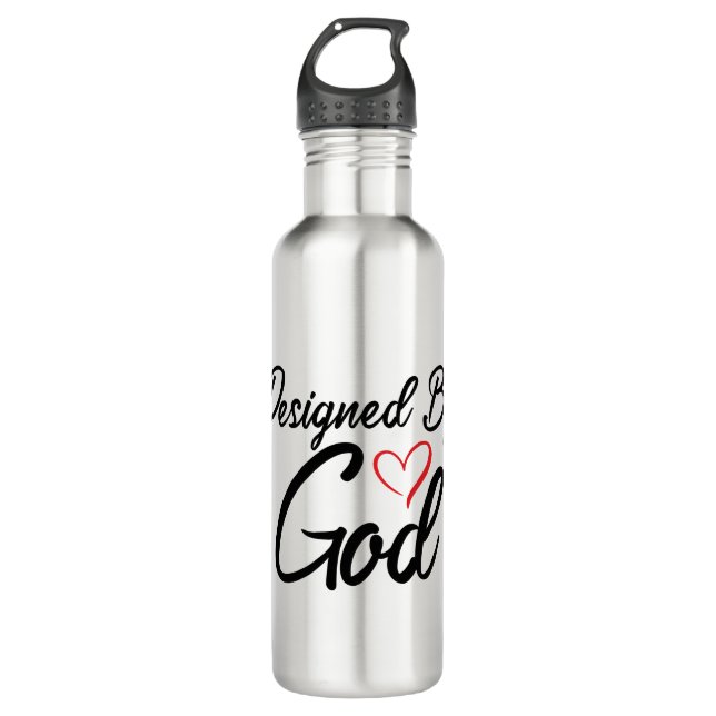Designed By God Stainless Steel 24 oz Water Bottle (Front)