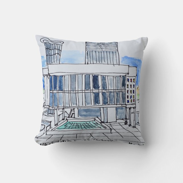 Designed by Le Corbusier | Marseille, France Cushion (Front)