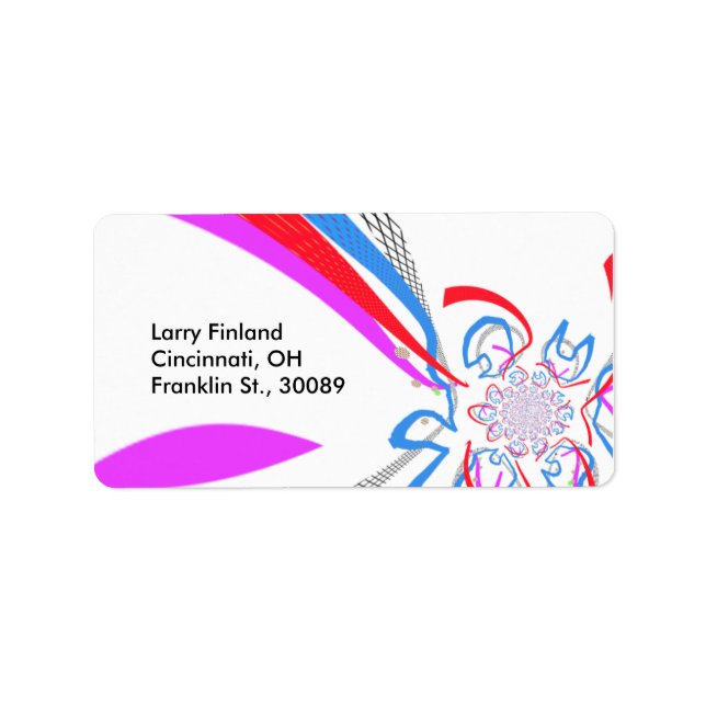 Designed label w/ modern art style (Front)