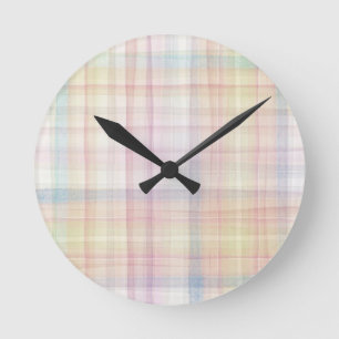 Designed watercolor art background, texture round clock