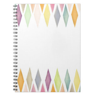Designed watercolor background notebook