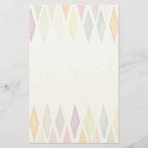 Designed watercolor background stationery